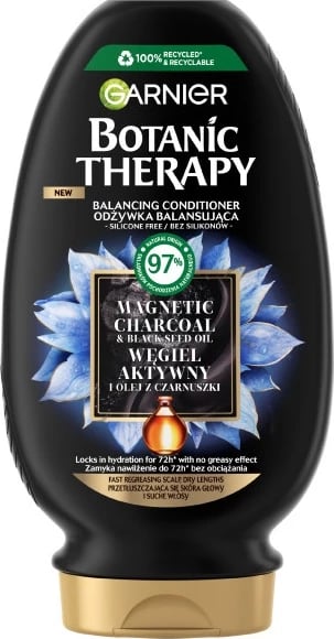 Kondicioner për femra Garnier Botanic Therapy Balancing karbon i aktivizuar dhe vaj i farës së zezë 200ml