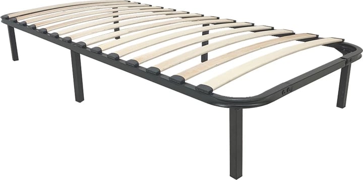 Kornizë krevati metalike Amaso, ngjyrë e zezë, 90x190x28cm