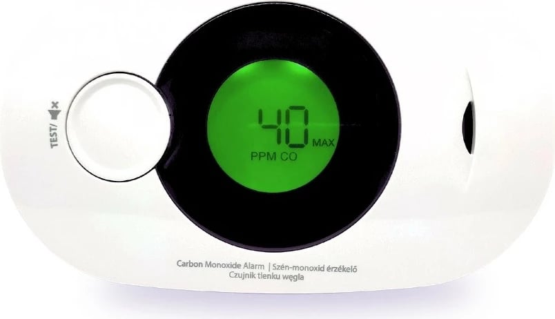 Sensor monoksidi FireAngel FA3322-INT me ekran dhe bateri të integrume, Bardhë