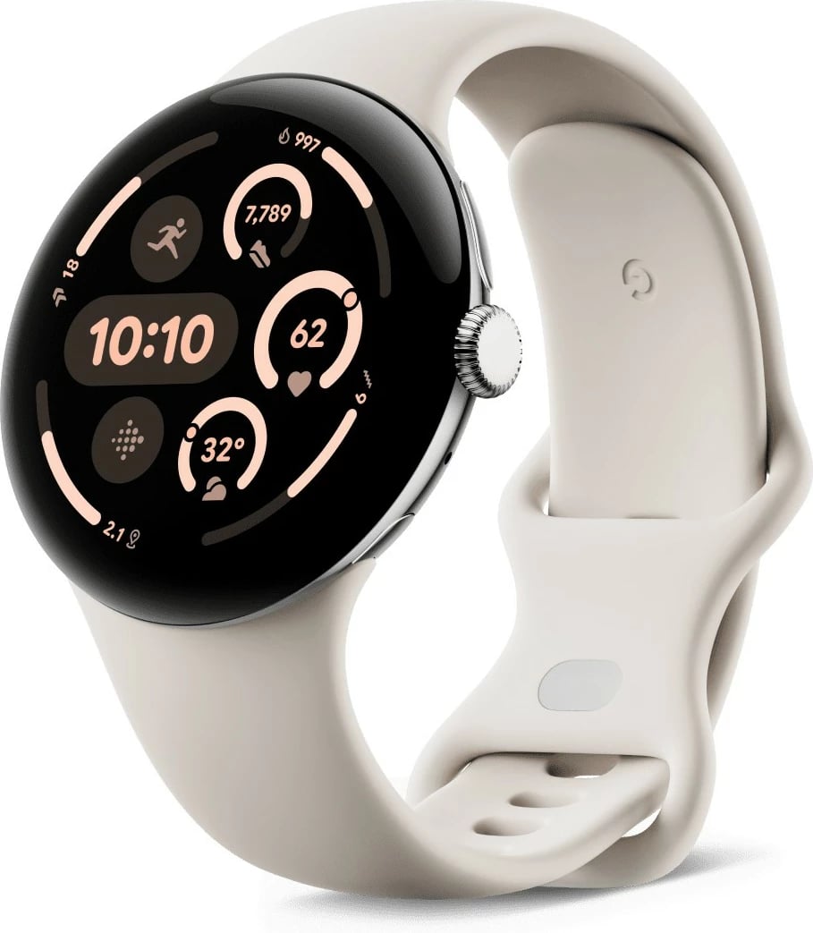 Smartwatch Google Pixel Watch 3, AMOLED, 32 GB, Wi-Fi, GPS, Polished Silver
