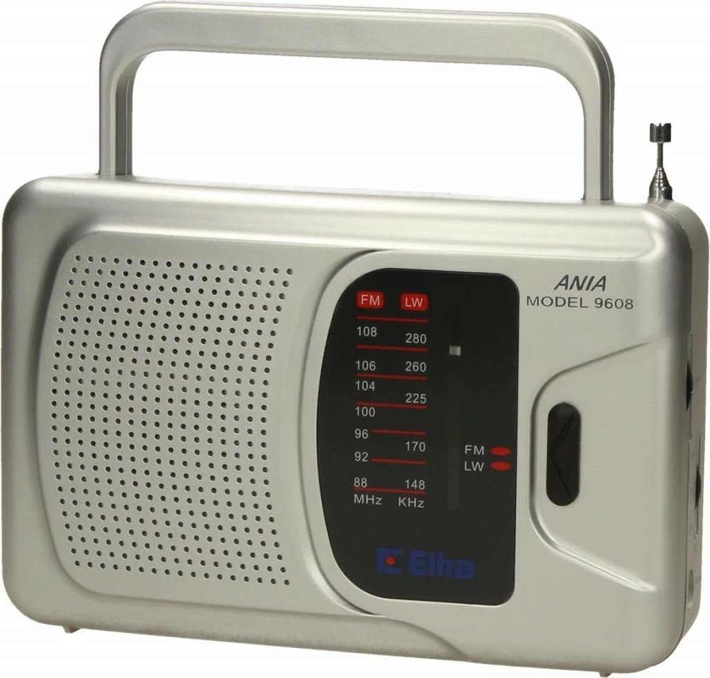 Radio portabile Eltra ANIA Silver, mono, FM/LW, argjendtë