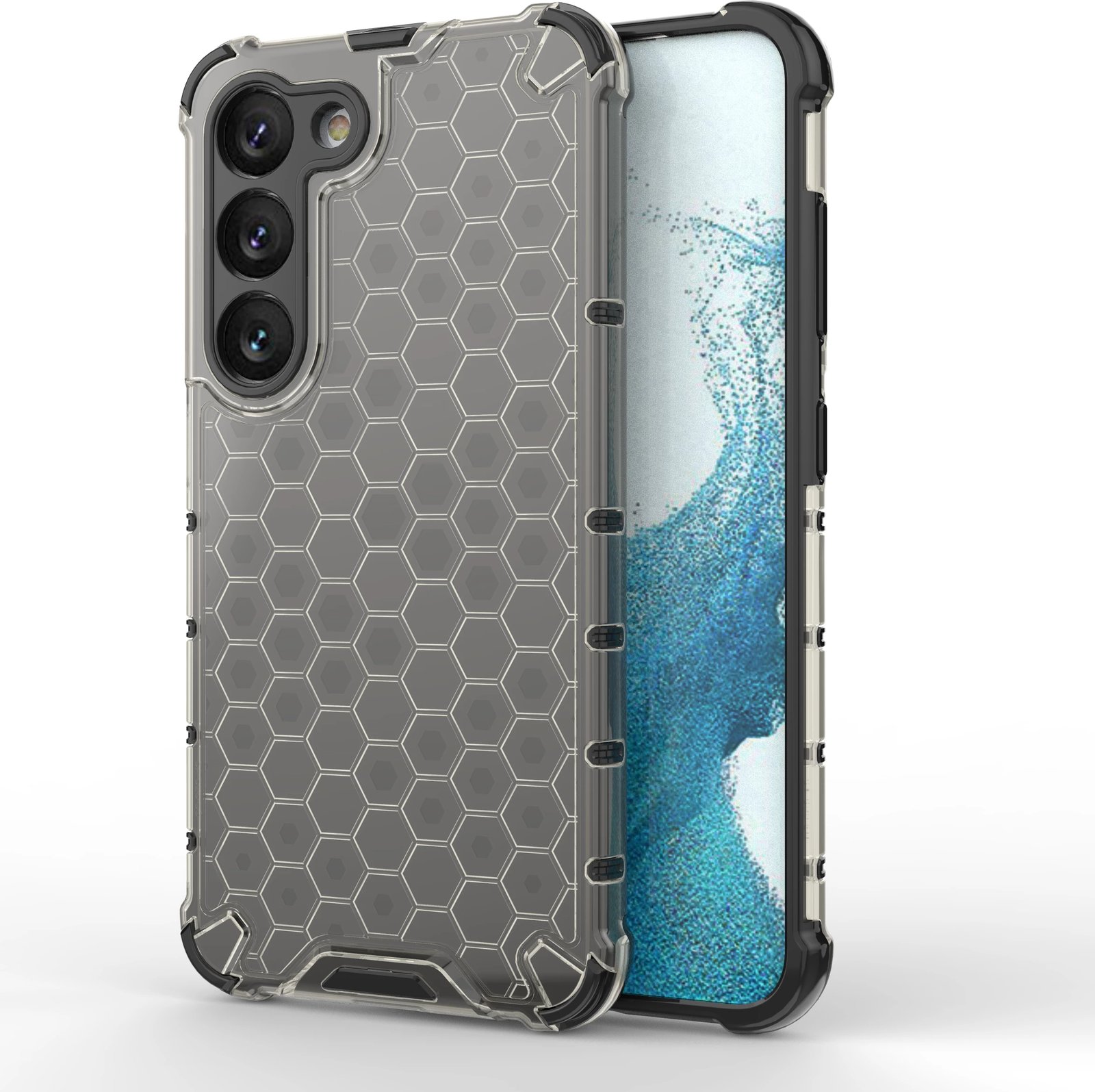 Mbështjellës Hurtel Honeycomb për Samsung Galaxy S23, i zi