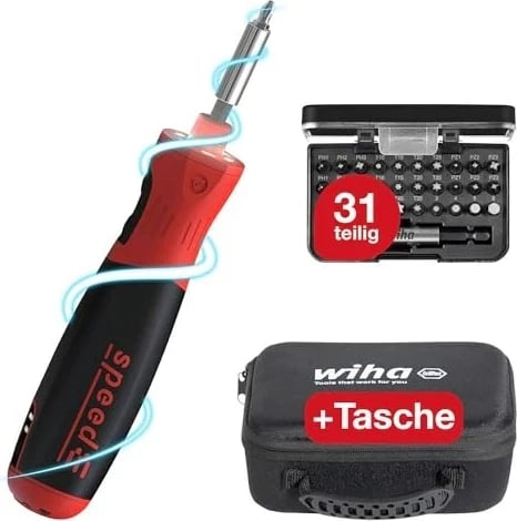 Vidë elektrike VICTORINOX Speede PocketDrive me kasetë bitash dhe çantë, e kuqe
