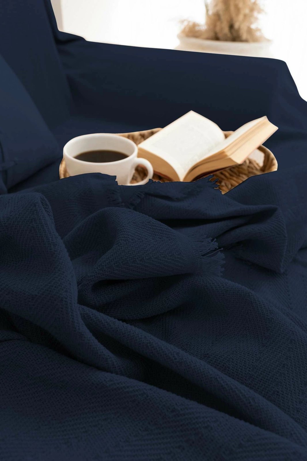 Mbulesë divani L'essentiel, ngjyrë kaltër e errët, Rio