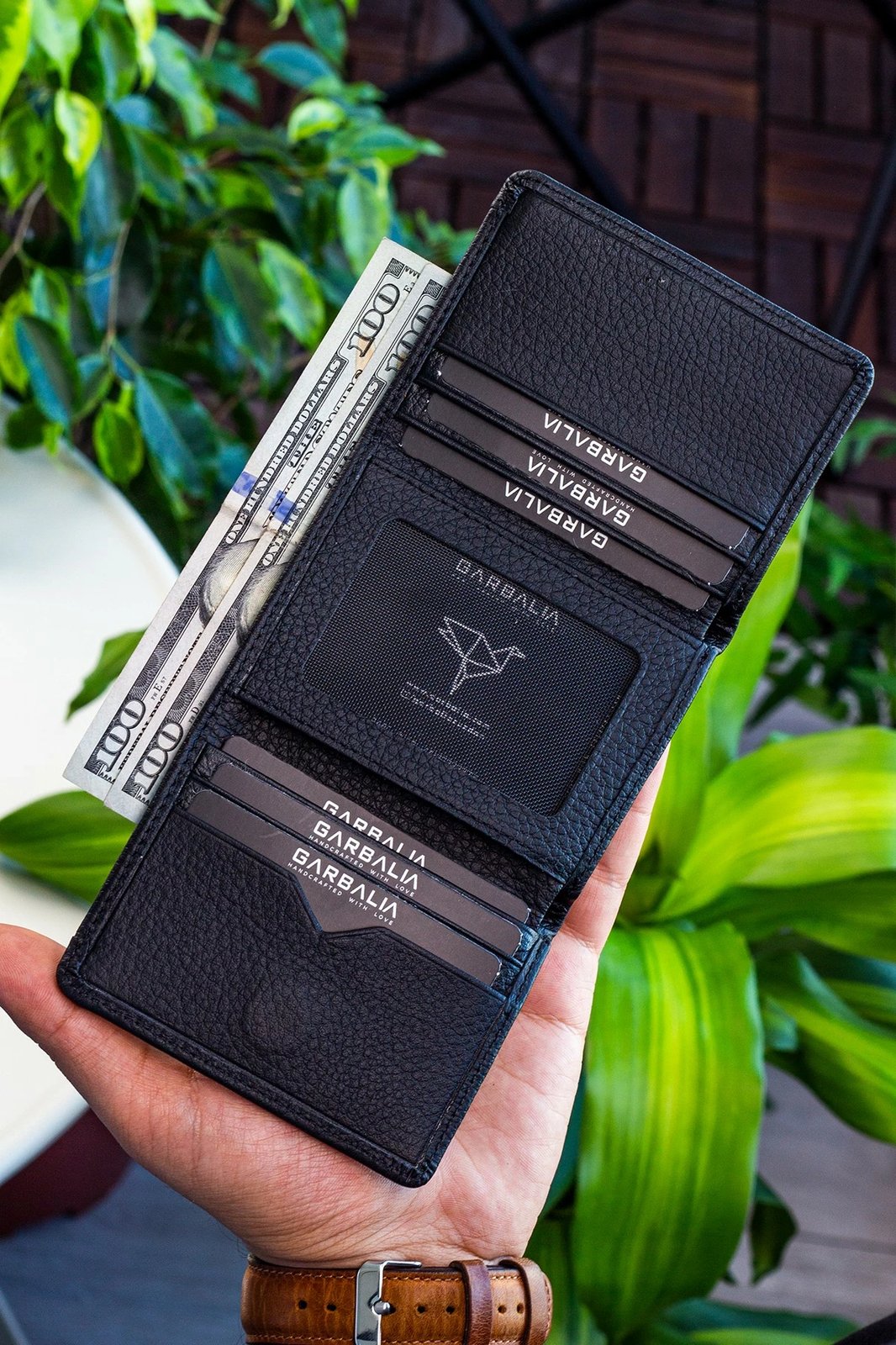 Portofol për burra, lëkurë e zezë, Zoozie Bags Western