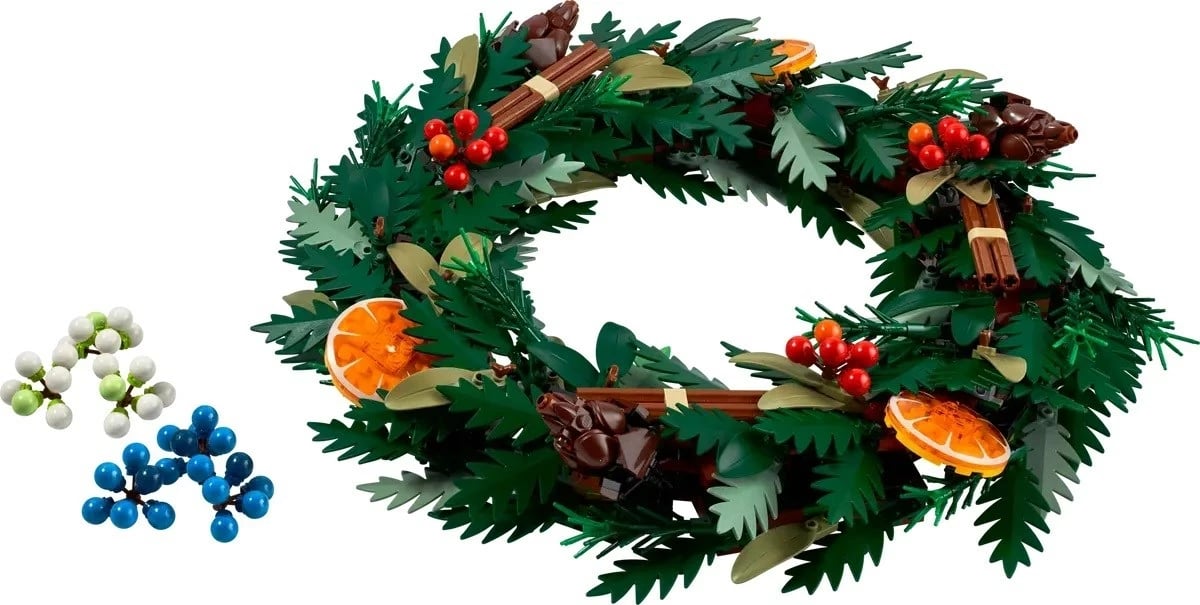 Lodra LEGO ICONS 10340 Wreath, për të rritur, shumëngjyrëshe