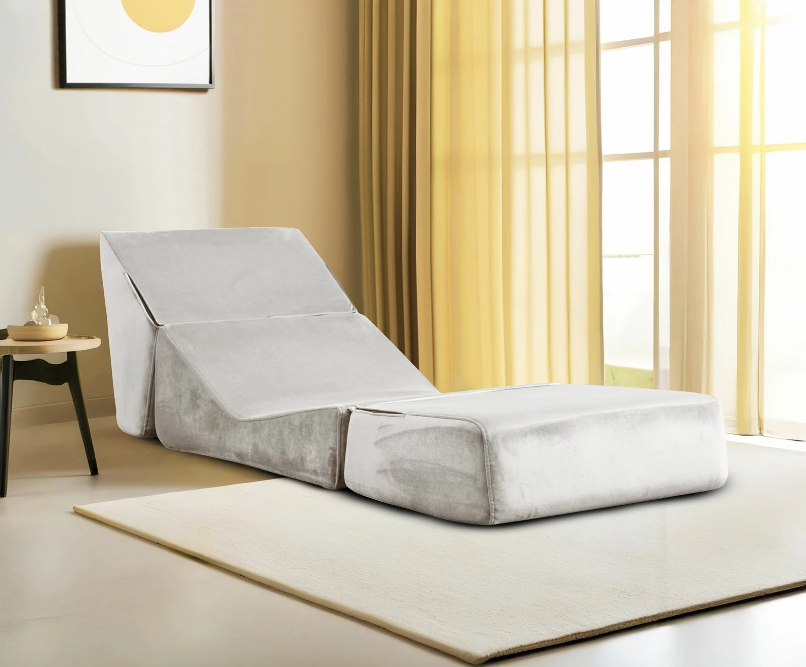 Krevat-karrige një vendësh Atelier del Sofa, Origami, ngjyrë krem