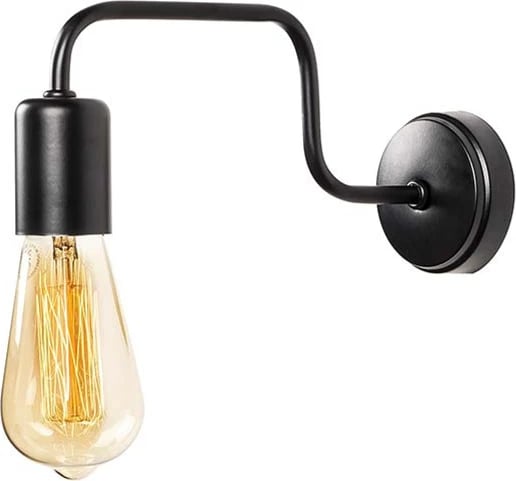 Llambë muri Kerquin, LED, metal, ngjyrë natyrale e zezë, 28x10x11cm