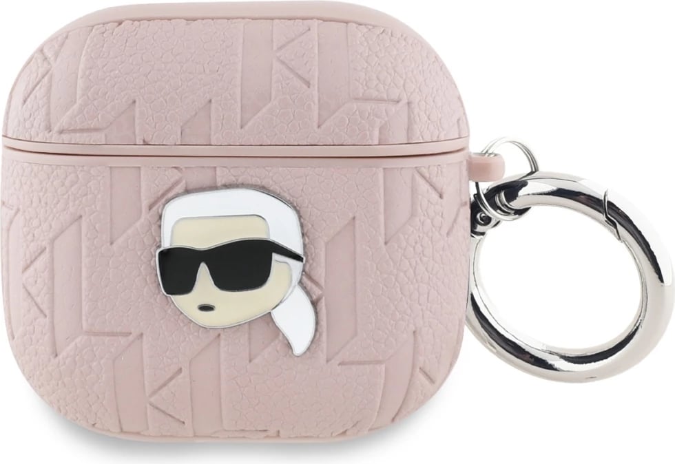 Mbështjellës Karl Lagerfeld Monogram Karl Head për AirPods 4, Rozë