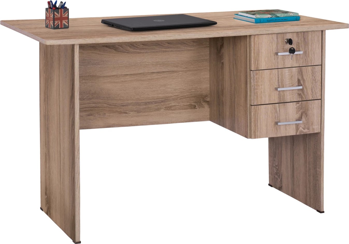 Tavoline melamine për zyre me 3 sirtarë FH2268.02, 120x60x75 cm, e kaftë