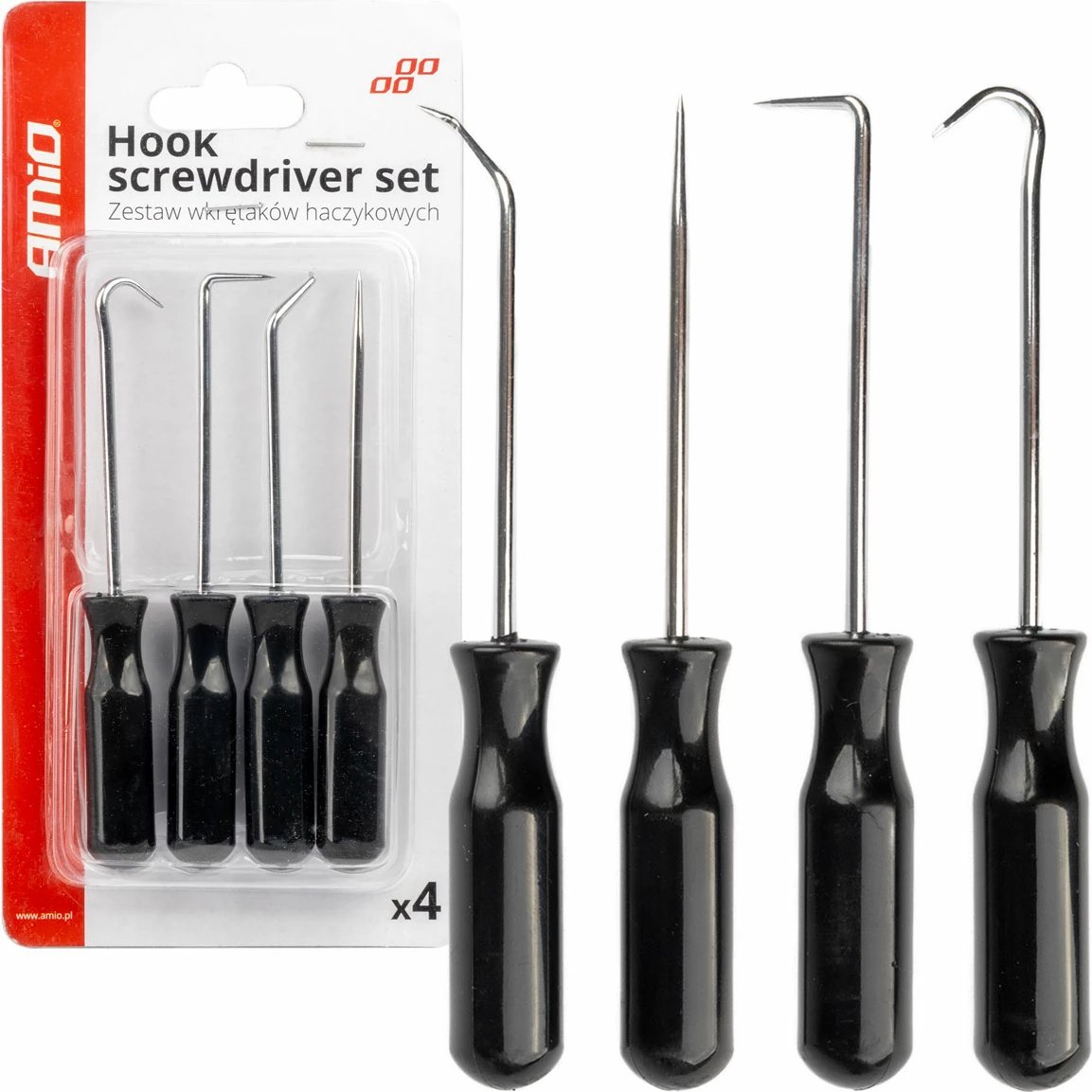 AMIO Hook screwdriver set 4pc. 04281