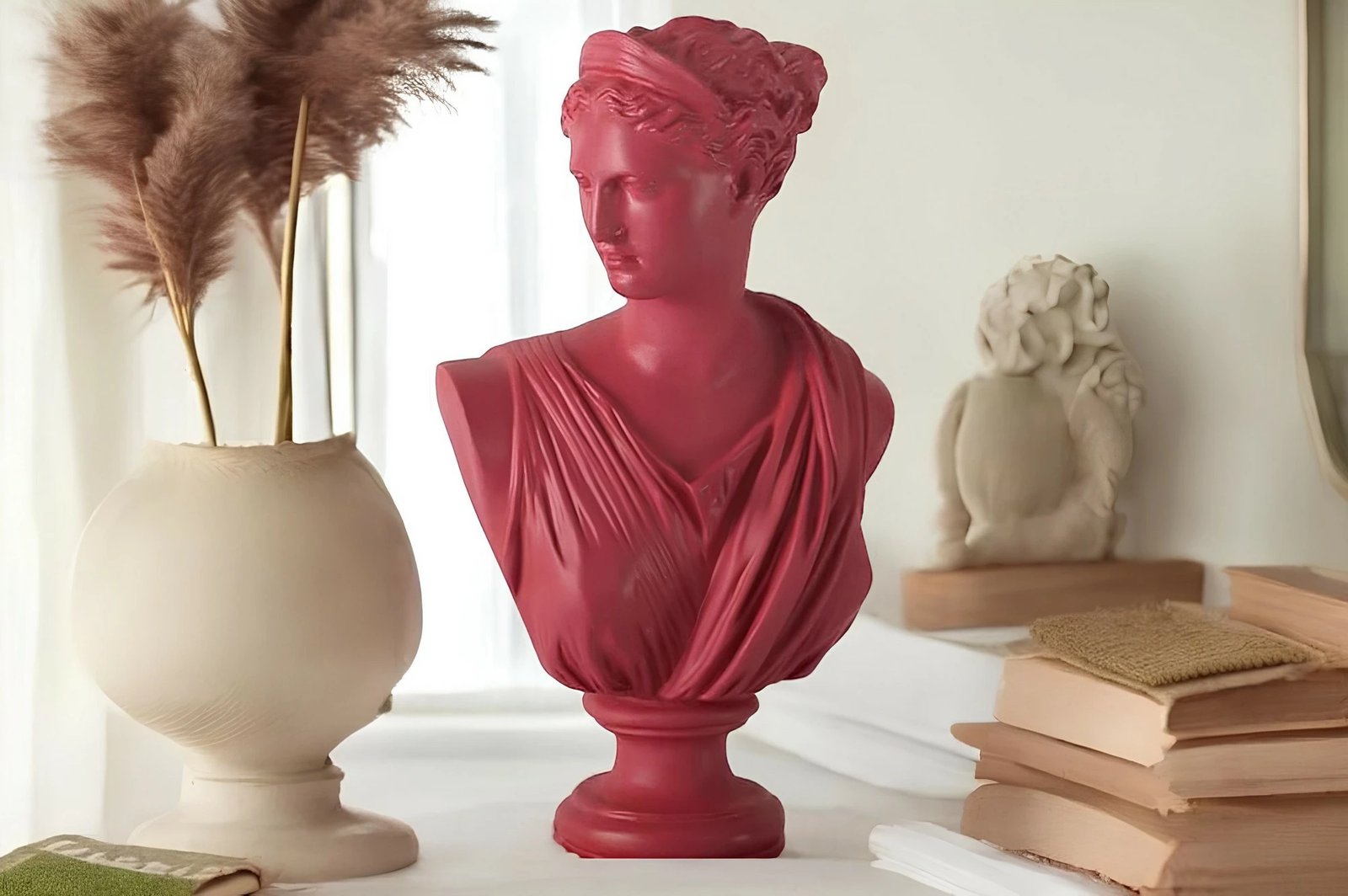 Objekt dekorativ Evila Originals, i kuq, CY0436, 19x10x32cm Objekt dekorativ Evila Originals, i kuq, CY0436, 19x10x32cm