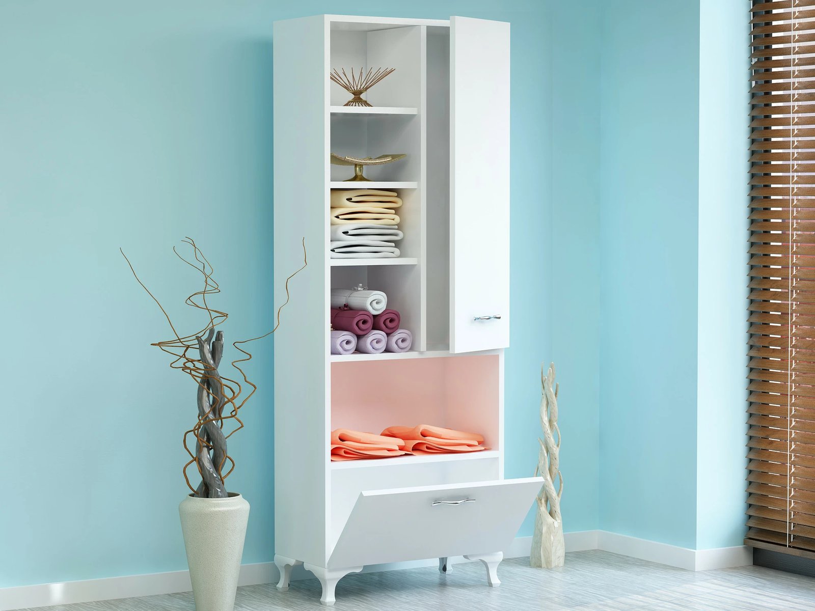 Dollap multifunksional Hanah Home, Sezen, i bardhë