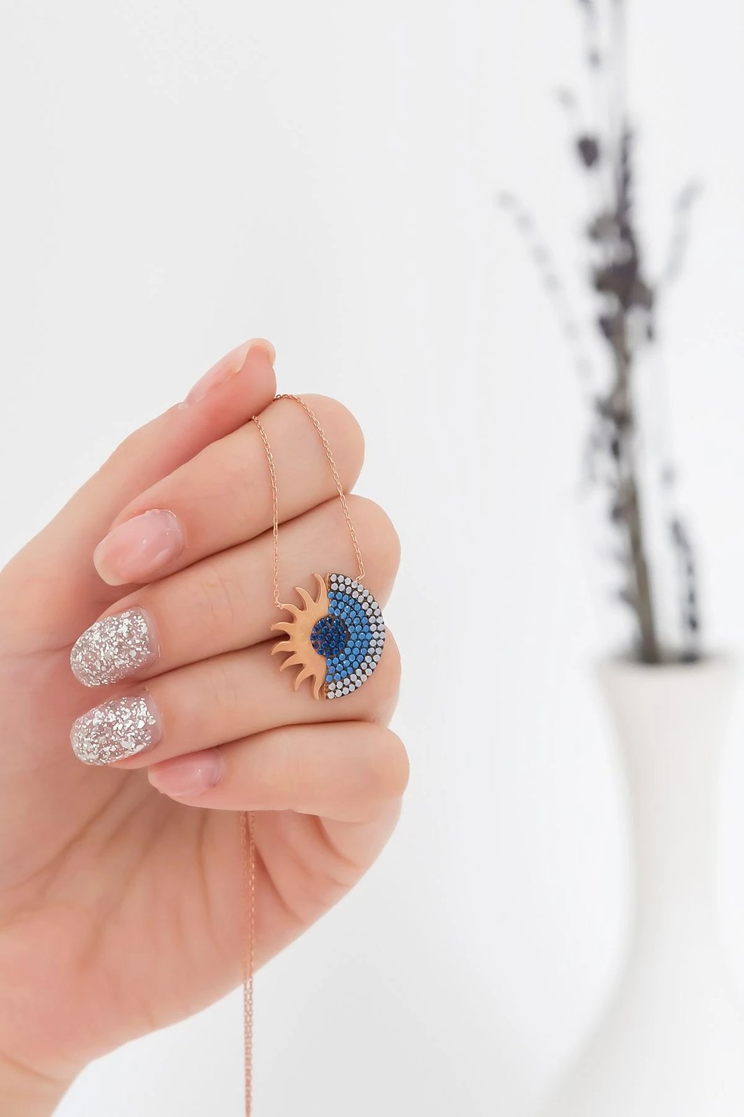 Varëse argjendi, Jumeon, NRZ99150, ngjyrë rozë ari, blu e kaltër