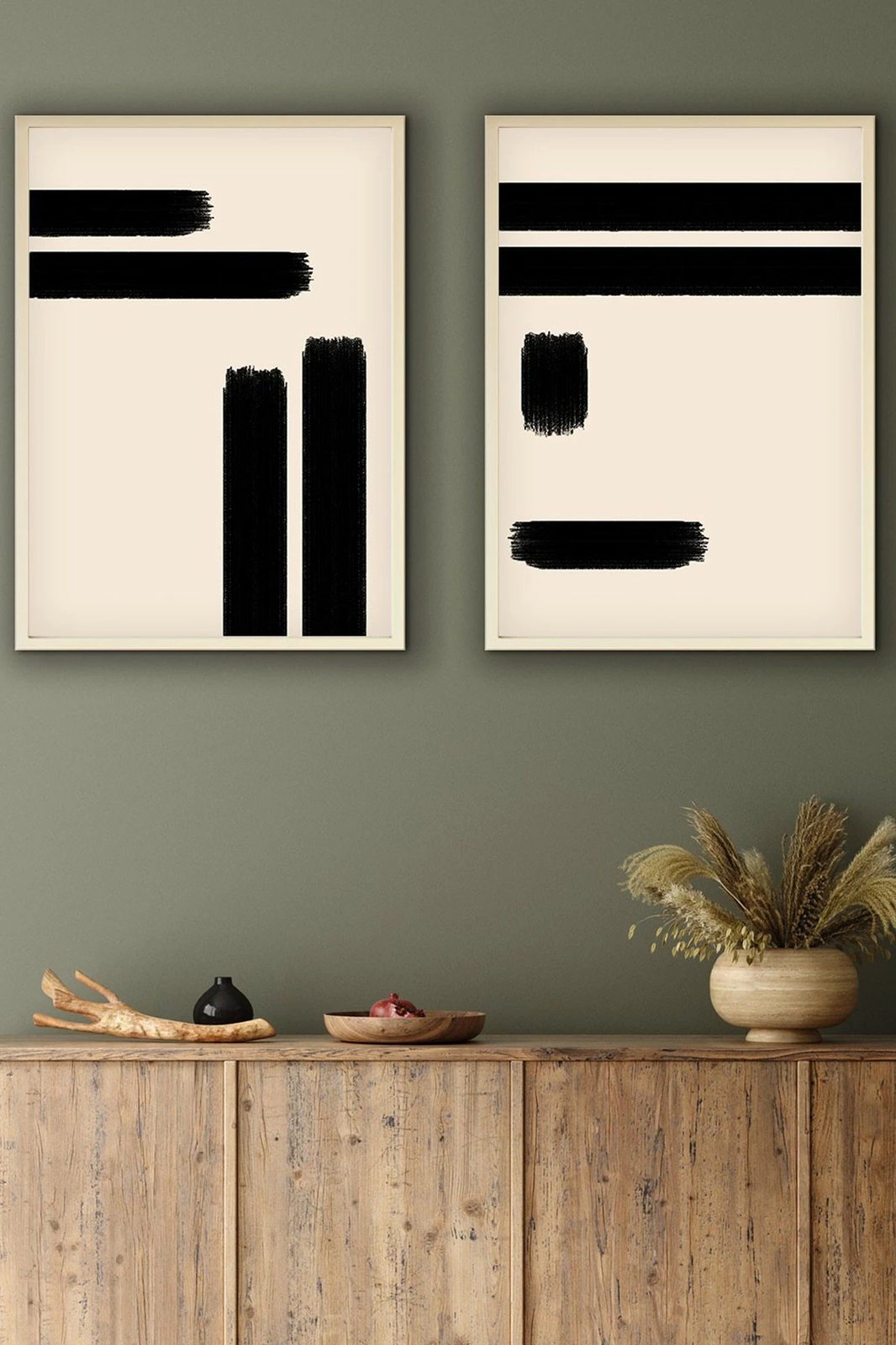 Pikturë dekorative me kornizë MDF (2 copë), Wallity, Huhu200, 50x70cm