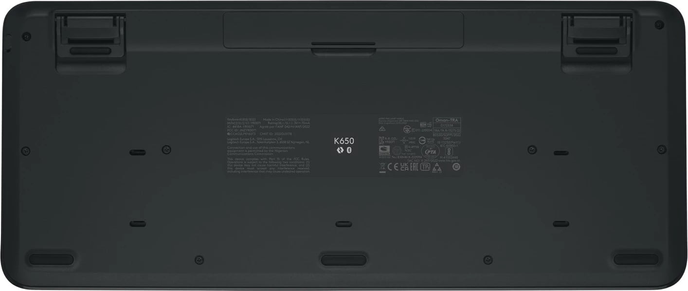 Tastierë Logitech SIGNATURE K650, Wireless, Bluetooth, Membranë, AZERTY, Grafit