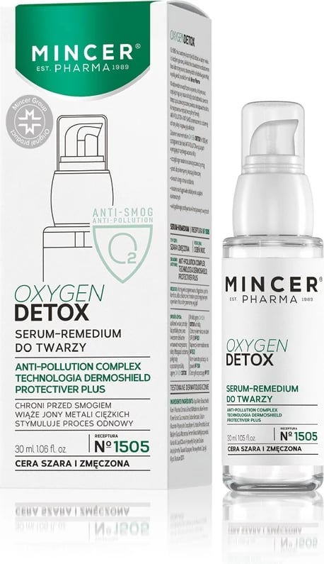 Serum për fytyrë Mincer Pharma Oxygen Detox Serum Face Remedy No.1505 për femra, 30ml Serum për fytyrë Mincer Pharma Oxygen Detox Serum Face Remedy No.1505 për femra, 30ml