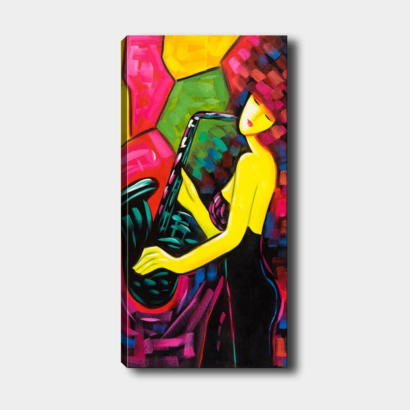 Pikturë dekorative në kanavacë, shumëngjyrëshe, kornizë druri, 30x80cm, DKY484840348_3080