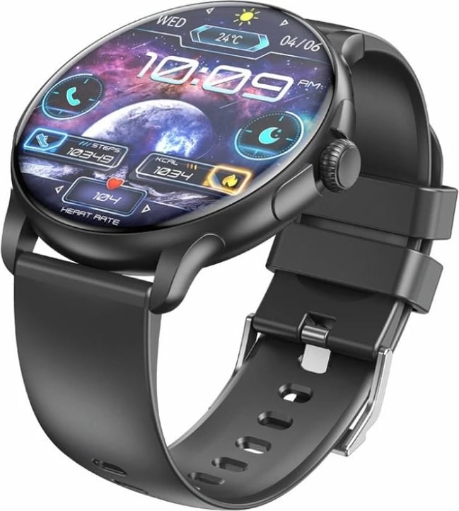 Smartwatch për femra Rubicon, e zezë