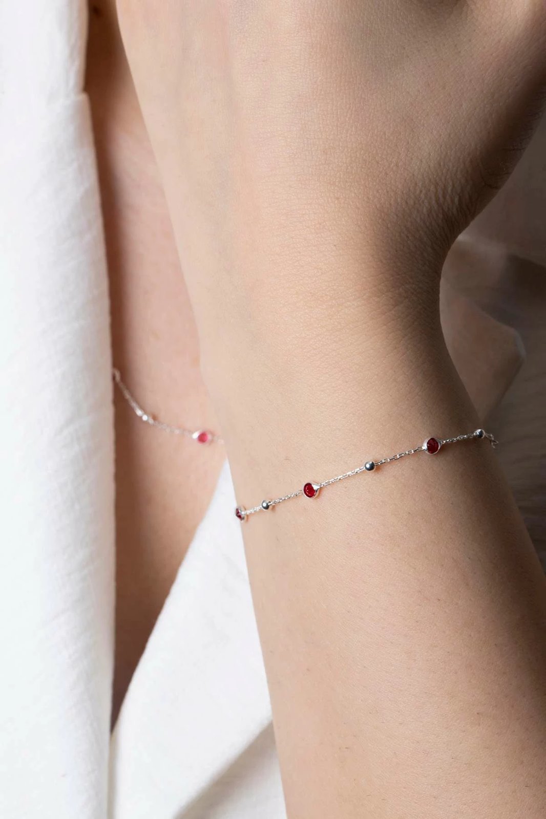 Byzylyk argjendi Jumeon, gurë të kuq, TFNY65233