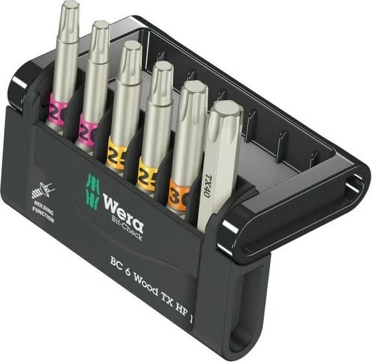 Set bitash Wera 05056470001, 6 copë, Torx Plus, me kuti bartëse, e zezë/metalike