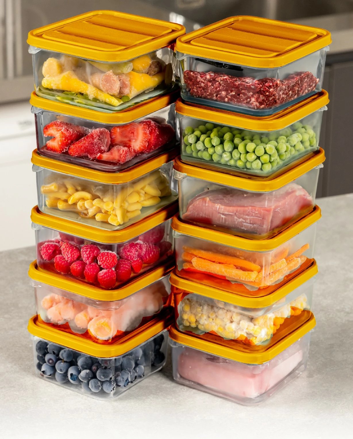 Set kuti plastike për organizim (6 copë), portokalli, YYBLLA3506LI