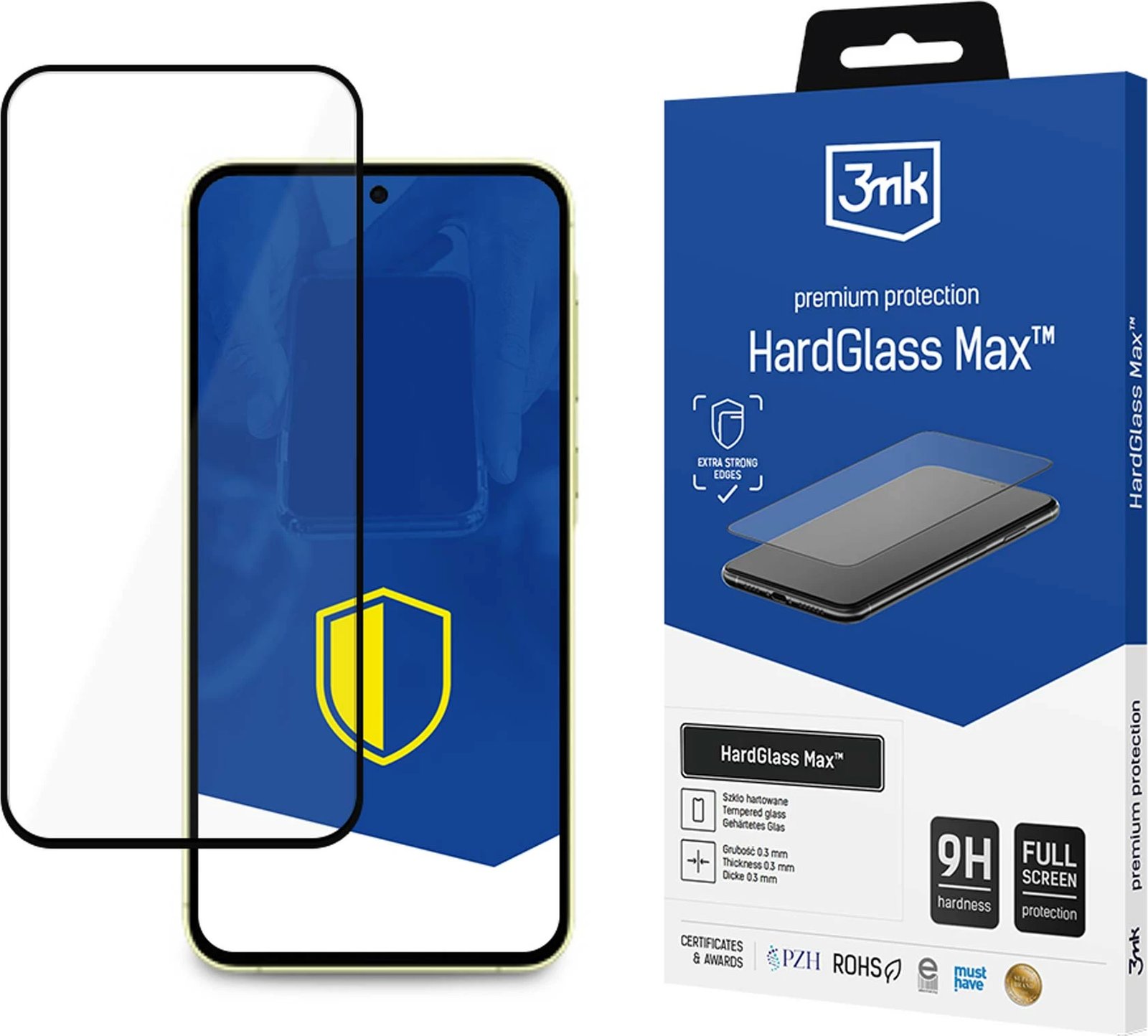 Xham i temperuar 3mk HardGlass Max për Xiaomi 13, i zi