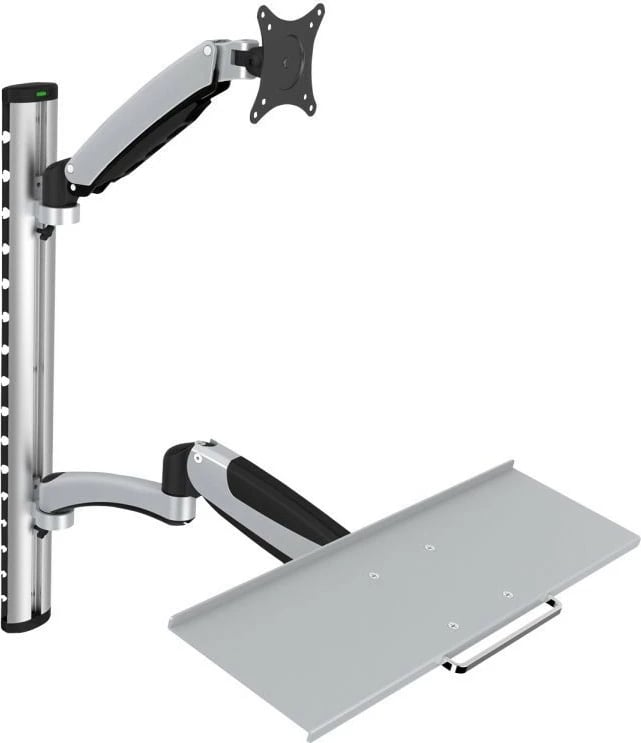 Krah muri për monitor dhe tastierë Digitus DA-90354, deri 27", 8 kg, VESA 75x75/100x100, zi/gri