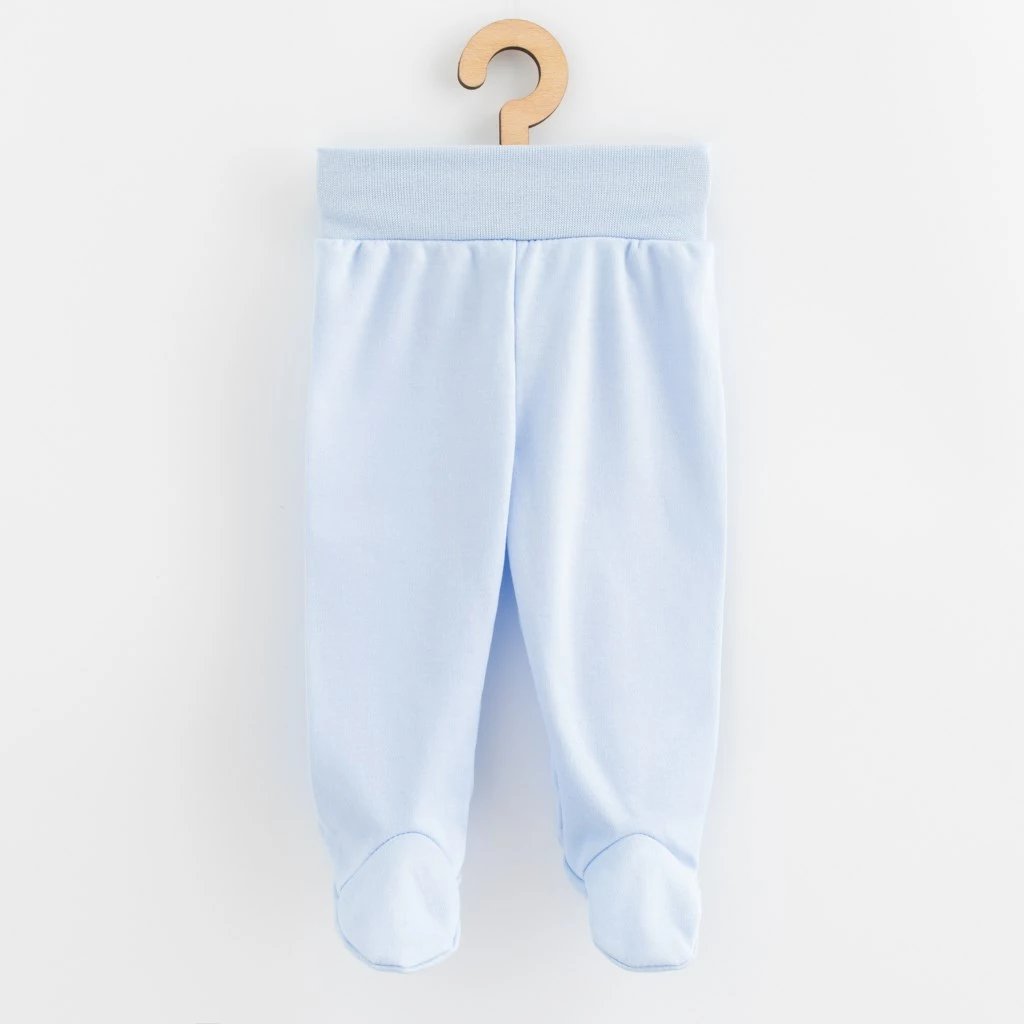 pantalona me këmbë për bebe, New Baby, Classic II, 100% pambuk, madhësia 50, blu