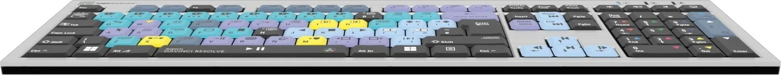 Tastierë Logickeyboard LKB-RESC-AJPU-UK, full-size, USB, QWERTY, silver