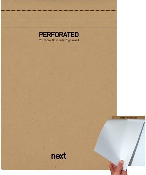 Bllok shënimesh i vijuem Next 21x29cm, 80 fletë