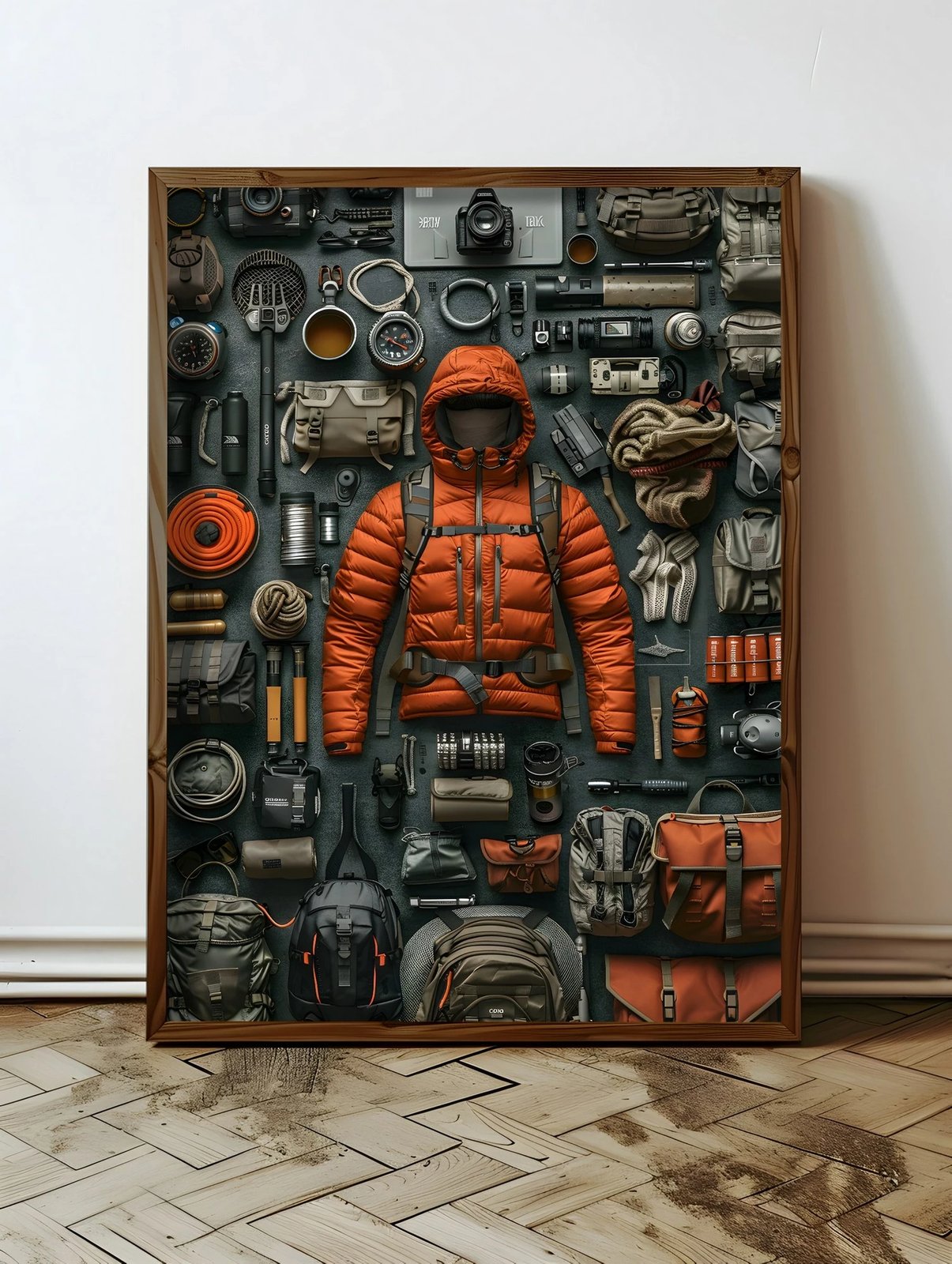 Pikturë dekorative me kornizë MDF, shumëngjyrëshe, Wallity, HUM051, 50x70x3.5cm