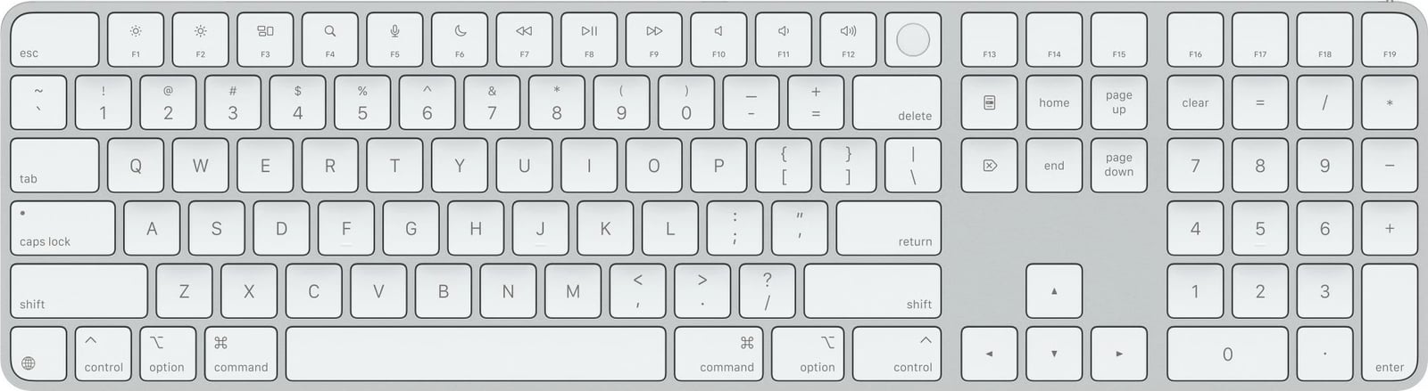 Tastierë Apple Magic Keyboard me Touch ID dhe Tastierë Numerike, për Mac me Apple silicon, Ngjyrë Bardhë