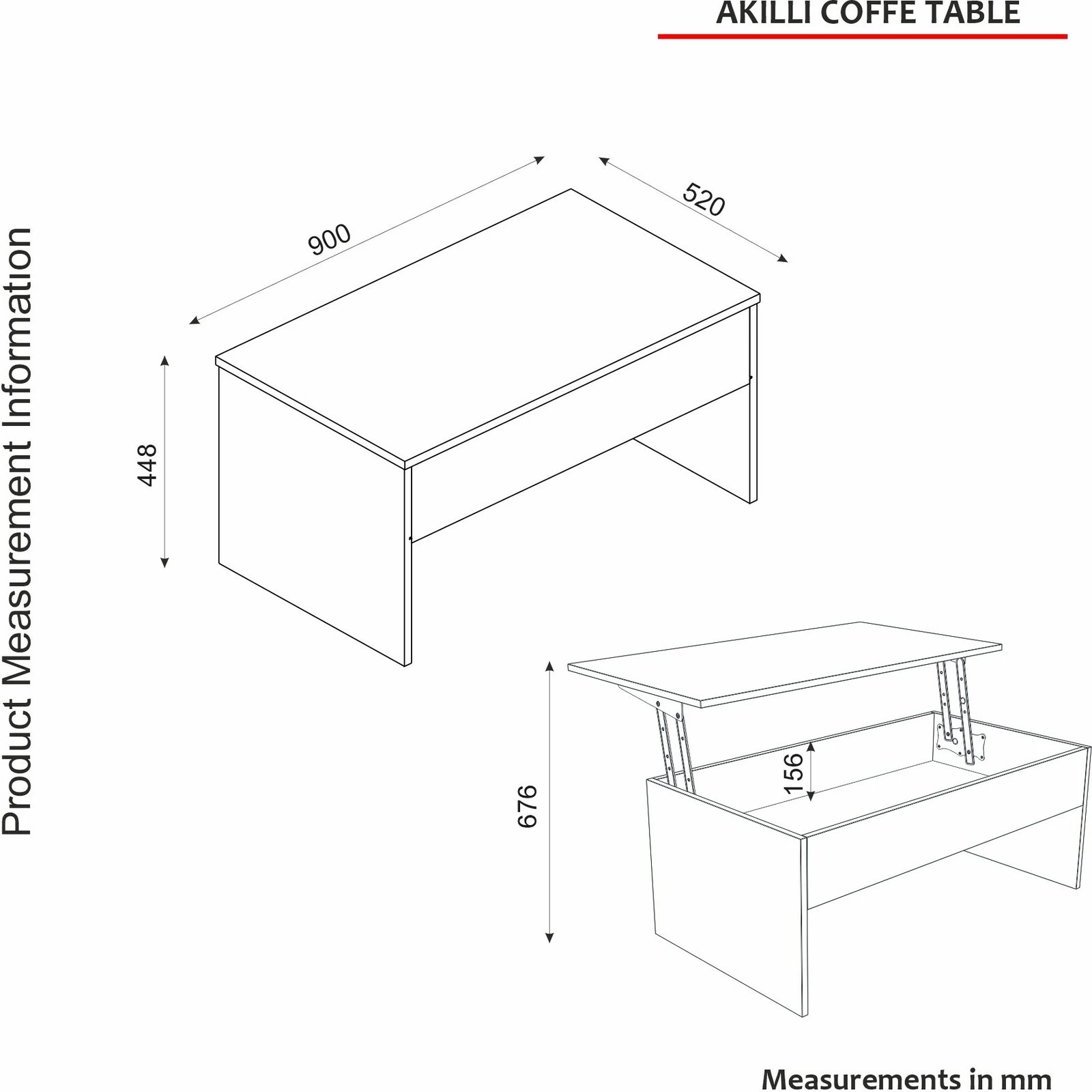 Tavolinë për kafe, ngjyrë travertine, Skye Decor, Akilli