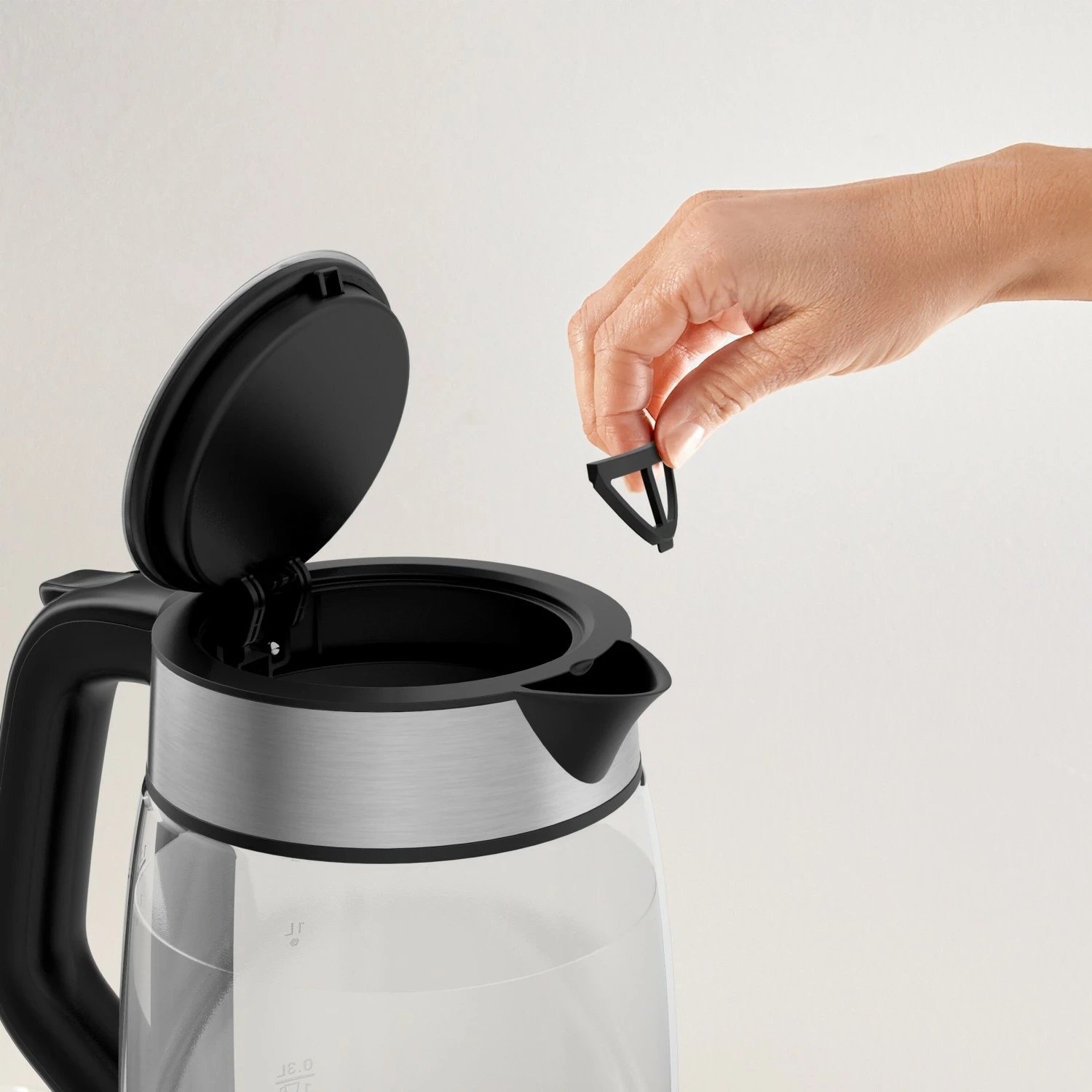 Çajnik elektrik Tefal KI605830, 1.7L, xham, argjendtë