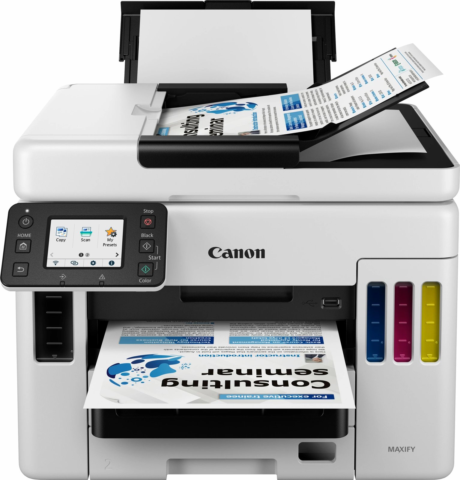 Printer Canon MAXIFY GX7050 MegaTank, Inkjet, Printim me ngjyra, 600 x 1200 DPI, A4, Printim direkt, Bardhë, Zi Printer Canon MAXIFY GX7050 MegaTank, Inkjet, Printim me ngjyra, 600 x 1200 DPI, A4, Printim direkt, Bardhë, Zi