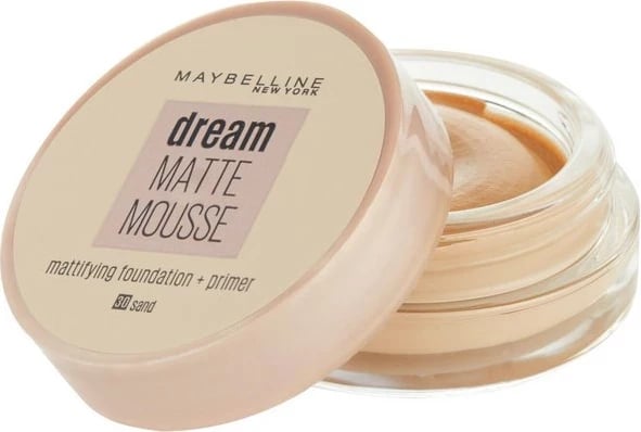 Krem pudër Maybelline Dream Matte Mouss LSF 18, 30 Sand, 18 ml