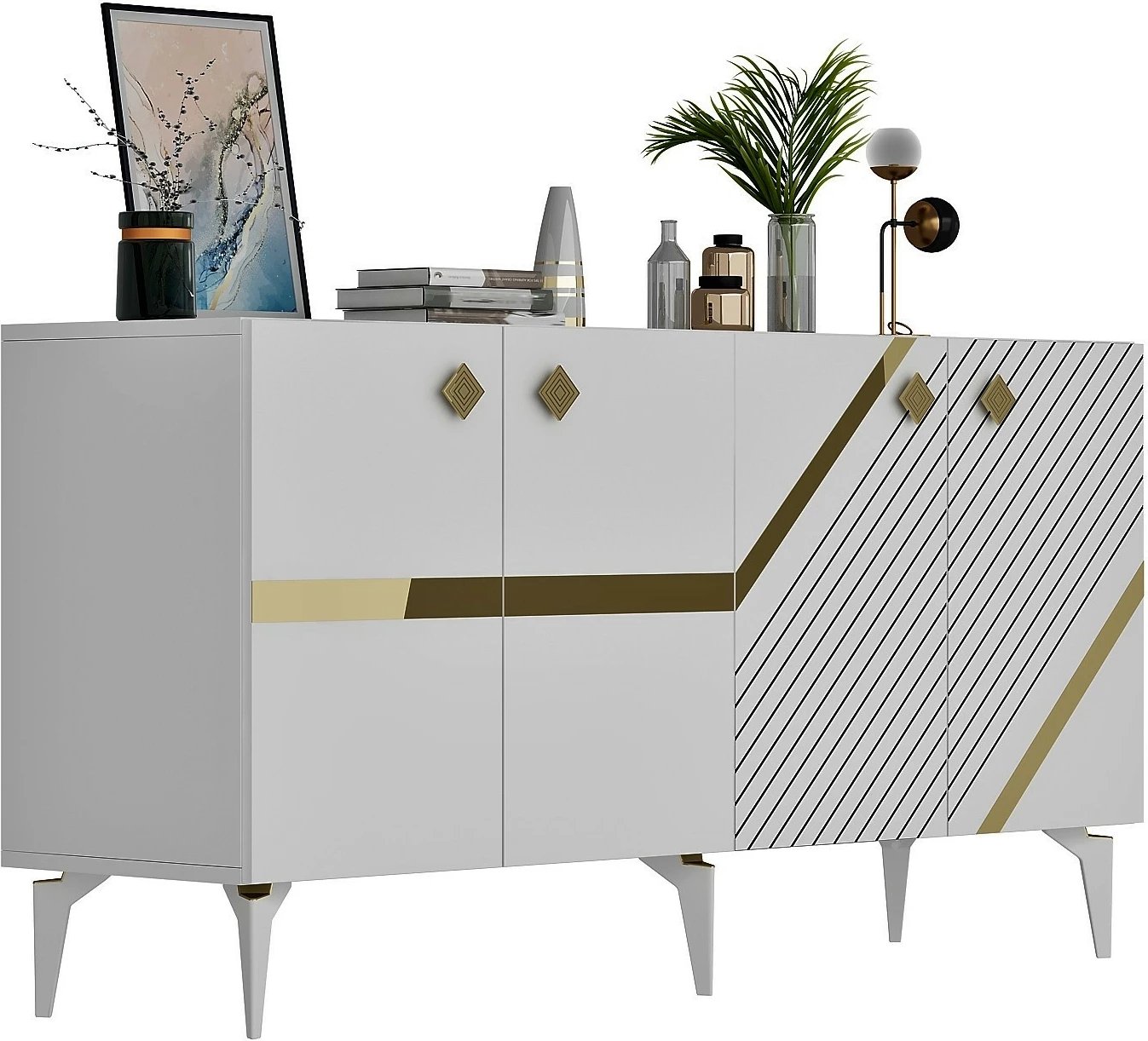 Konsolë Hanah Home, Iris, e bardhë dhe ari