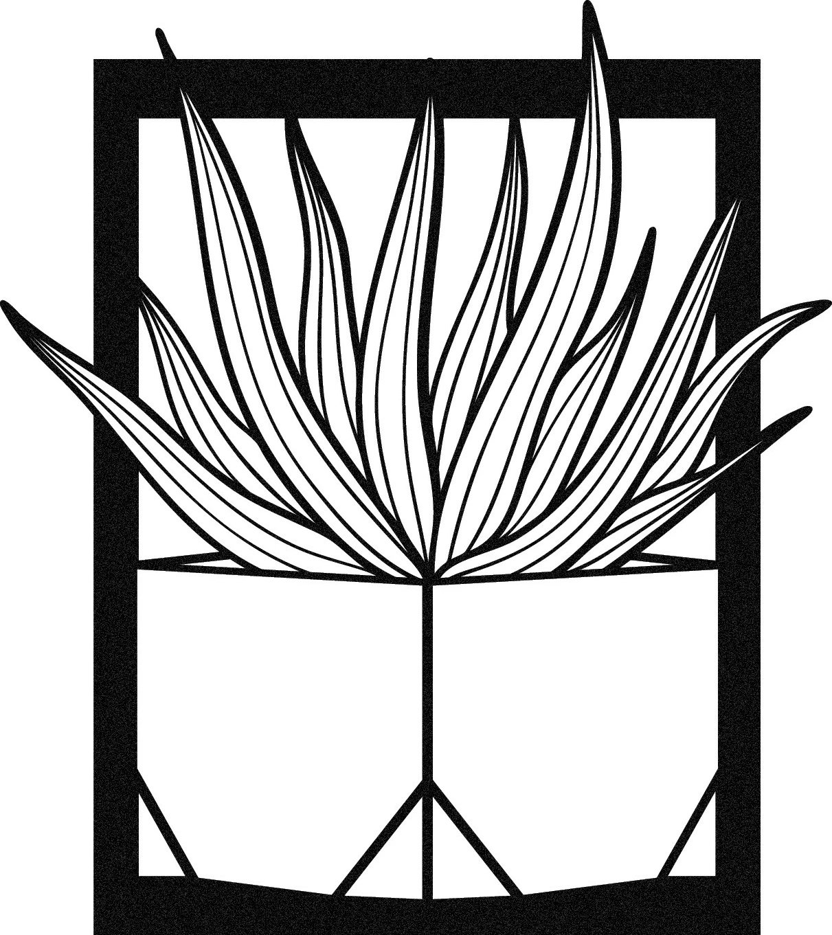 Aksesor dekorativ metalik për mur Wallity, Lagom, ngjyrë e zezë, 46x52cm