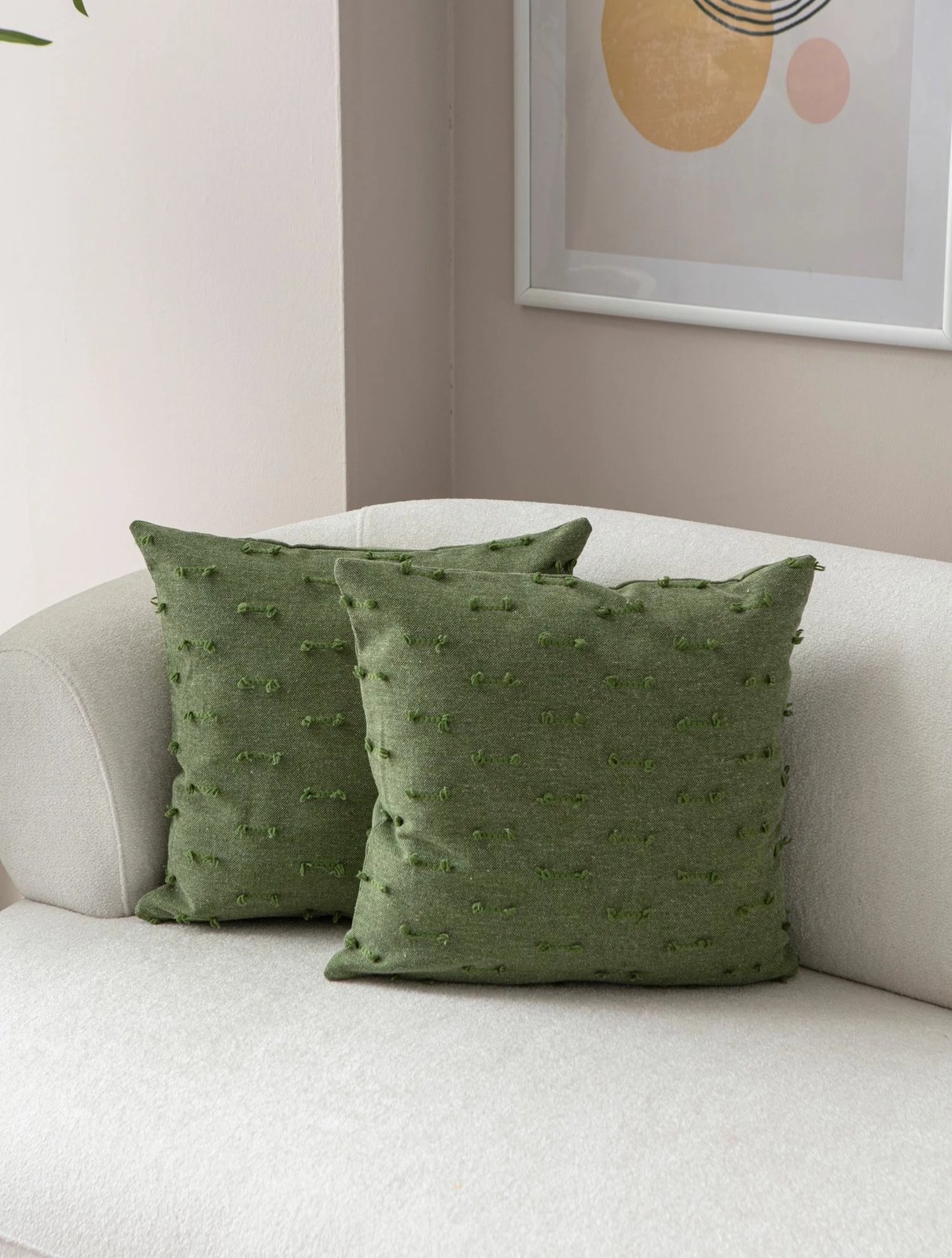 Set mbulesash jastëku (2 copë), Evila Originals, Tuffet, e gjelbër, v5