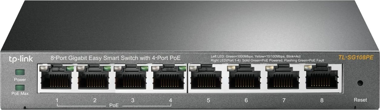 Switch TP-Link, 8 porte, 16GB/s, i zi