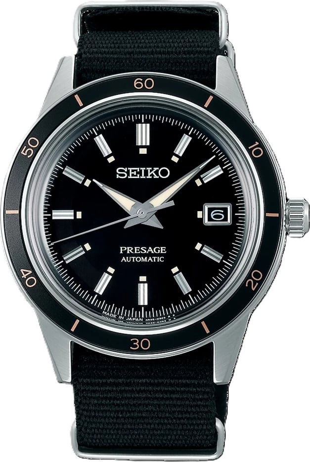 Orë dore për meshkuj SEIKO SRPG09J1, e zezë