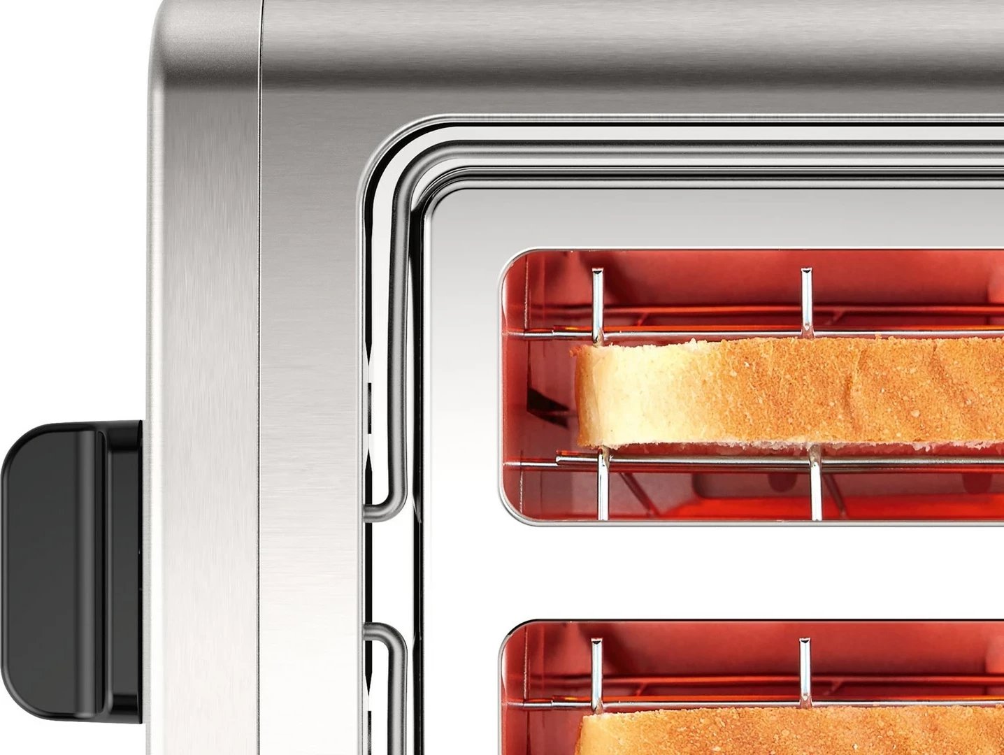 Toster Bosch TAT3P420, 2 feta, 970 W, Ngjyrë e zezë, Çelik inox