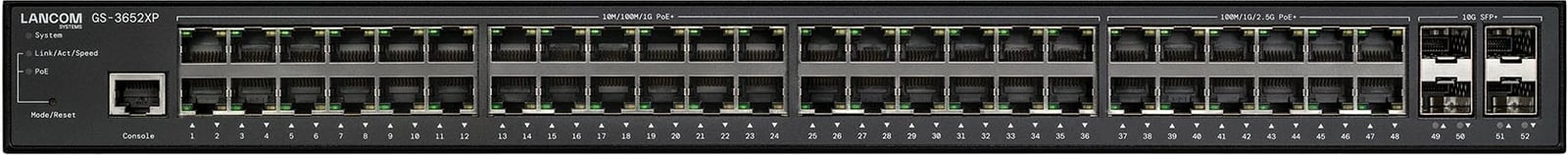 Switch LANCOM GS-3652XP, Managed, L3, 2.5G Ethernet, PoE+, 52 porte, rack 1U