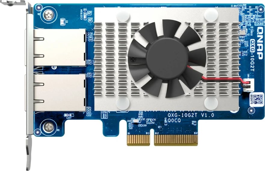Kartë rrjeti QNAP QXG-10G2T, PCIe, 2x RJ-45, 10Gbps, Blu Kartë rrjeti QNAP QXG-10G2T, PCIe, 2x RJ-45, 10Gbps, Blu