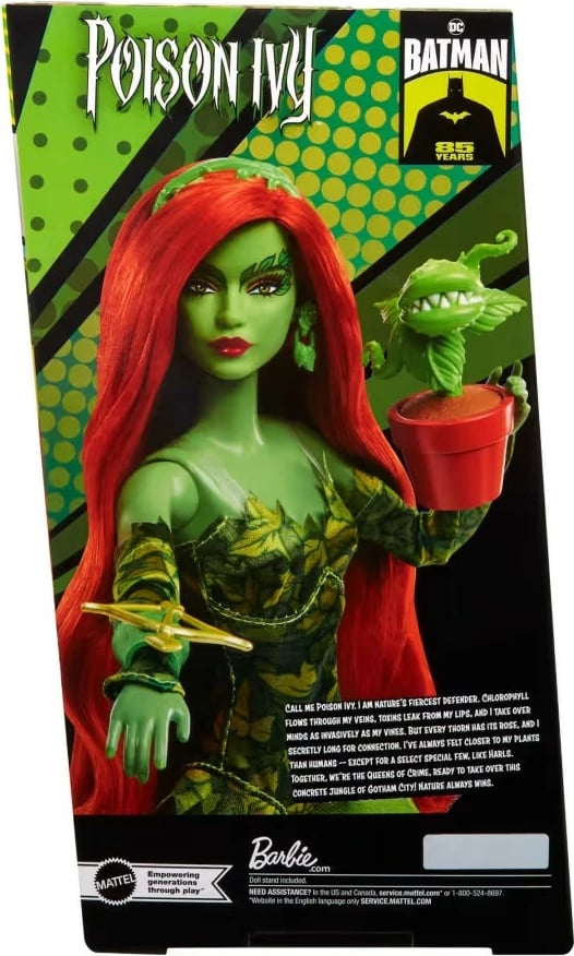 Kukull koleksionuese Barbie Signature Poison Ivy Mattel HRM51 me aksesorë, e gjelbër