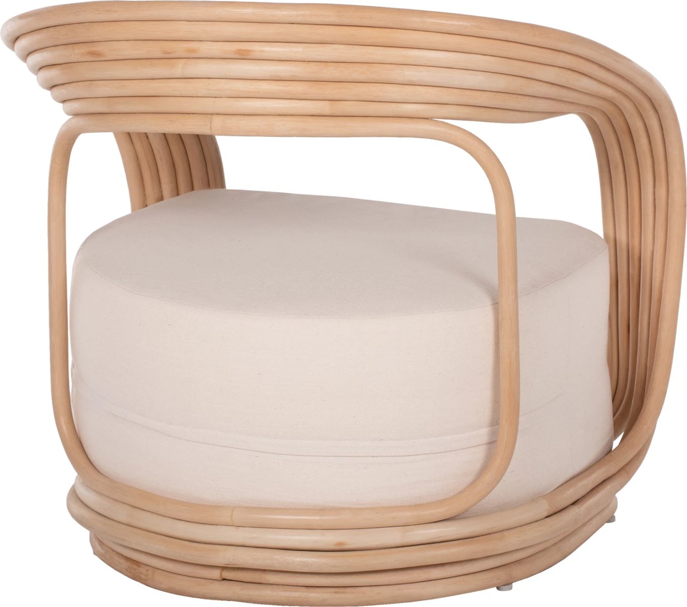 Karrige DUCHESS prej ratanit me jastëk të madh FH9478 81x59x70 cm