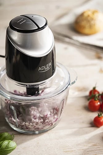 Grirës kuzhine, Adler AD 4082, tas qelqi 1.2L, 4 tehe inoksi, 2 shpejtësi, 300W