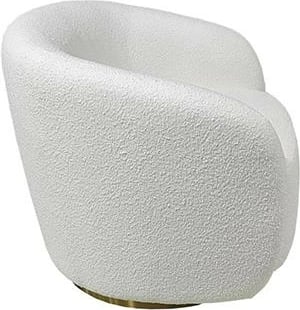 Karrige Nextdeco Bouclé Scot, Bezhë me Bazë të Artë 54x57xH75cm