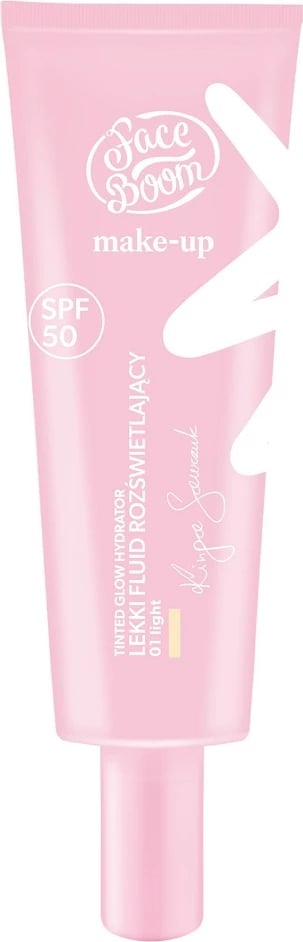Fondatinë për femra Face Boom Tinted Glow Hydrator Light Reflecting Fluid 01 Light, 30g